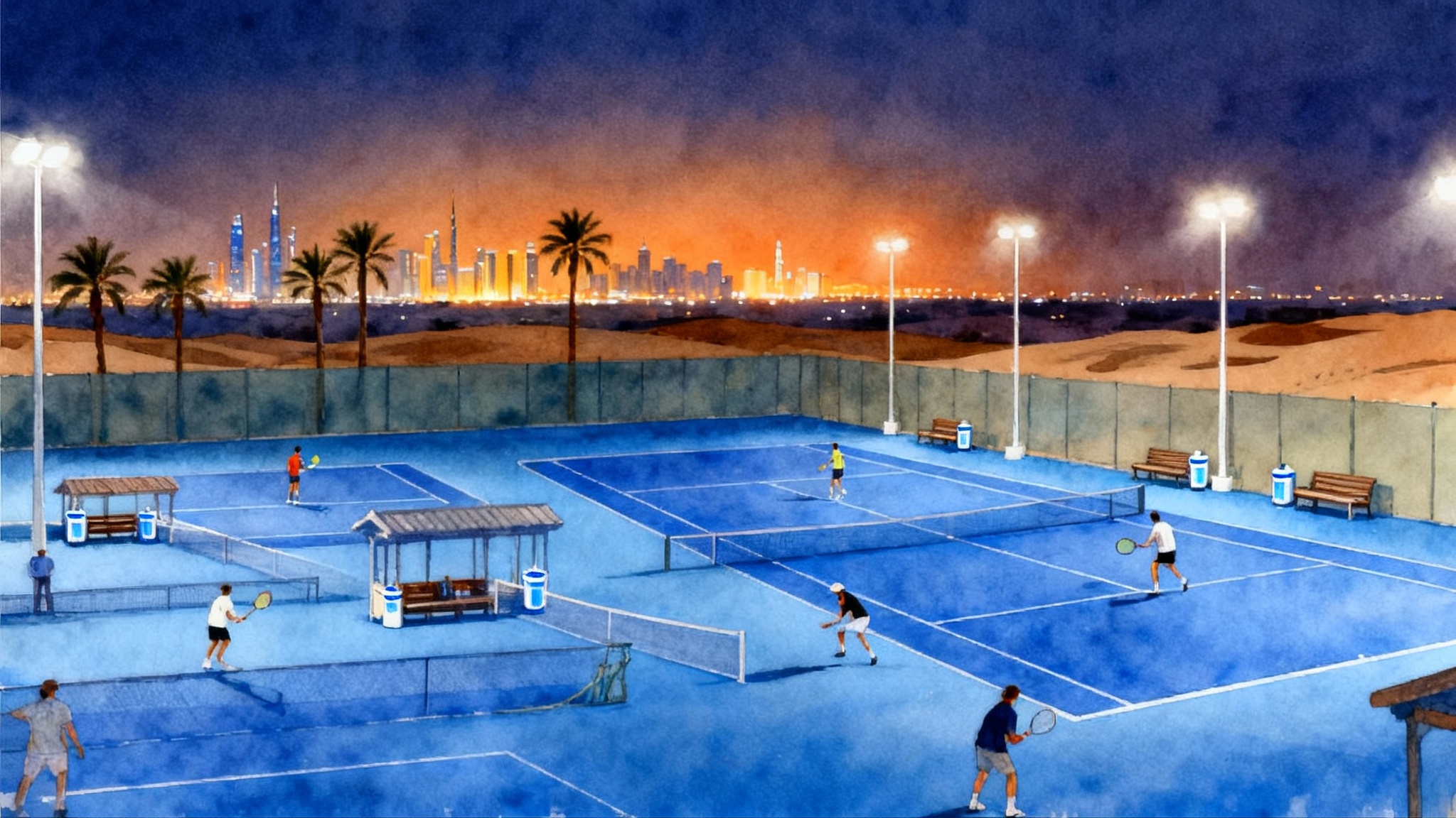 Dubai Winter Tennis: October to April Outdoor Training Guide