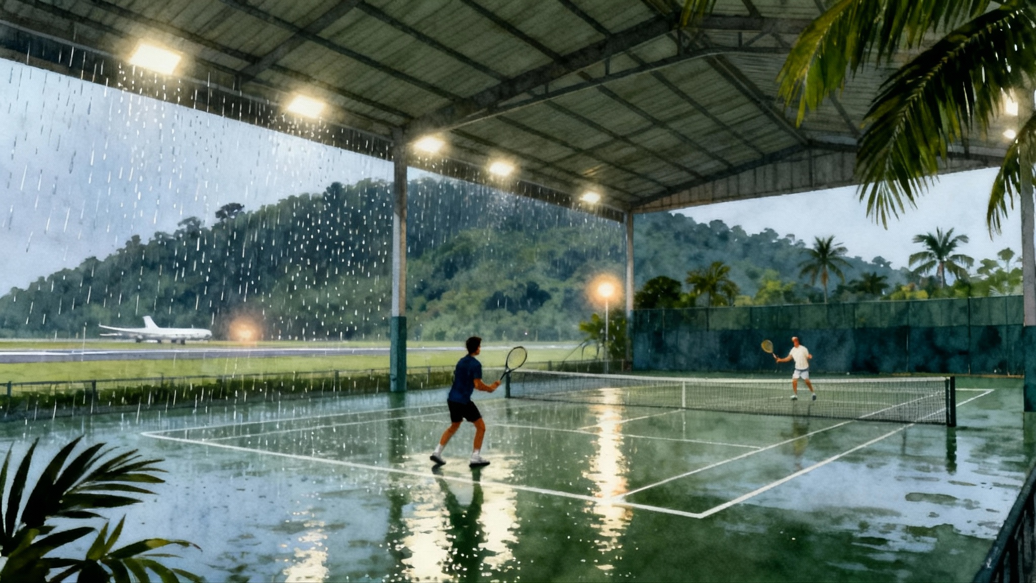 Phuket Year-Round Tennis: Covered Courts in Cherngtalay, Thalang